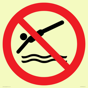 Prohibition: No diving